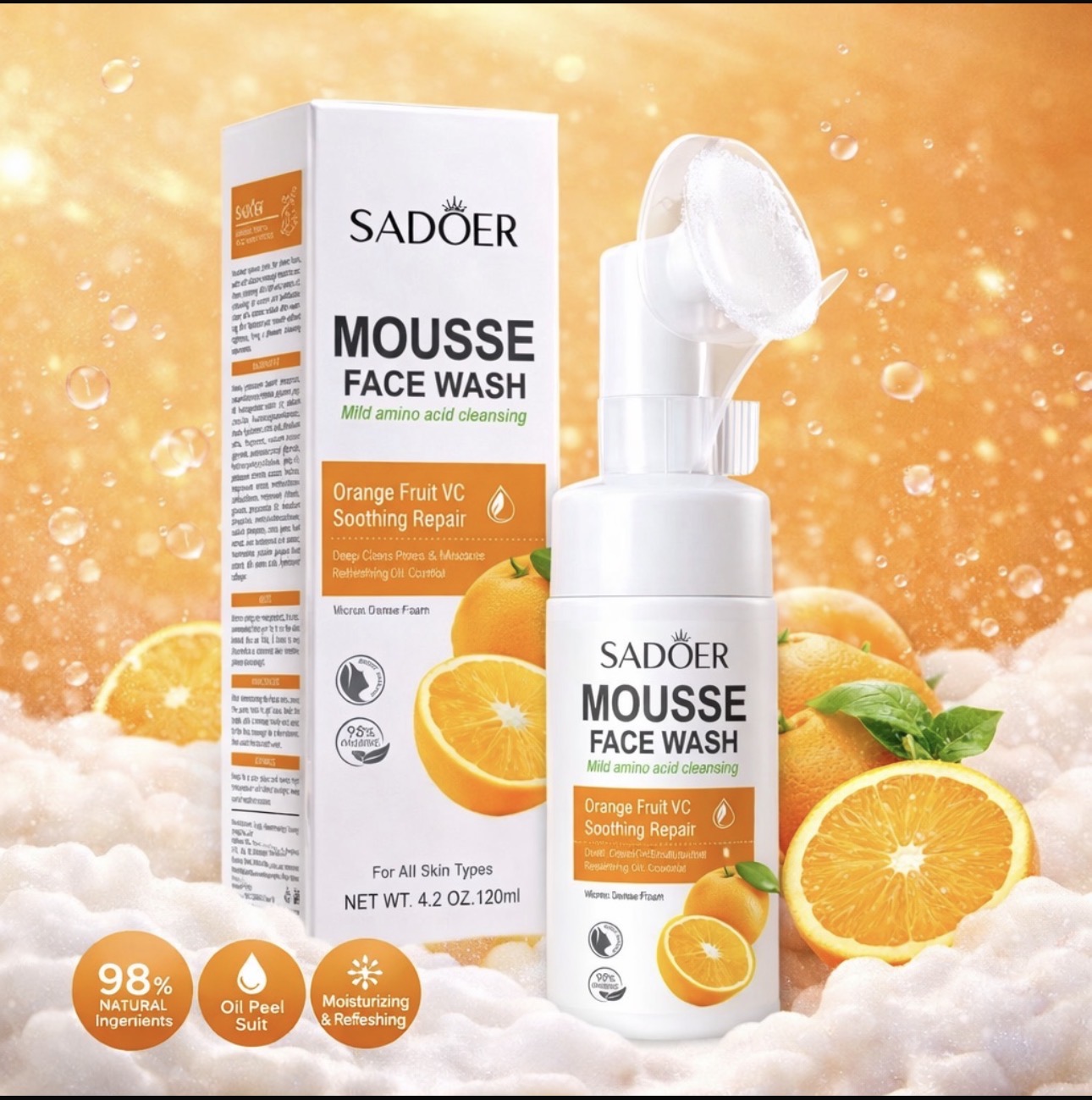 SADOER Orange Elite Mousse Face Wash