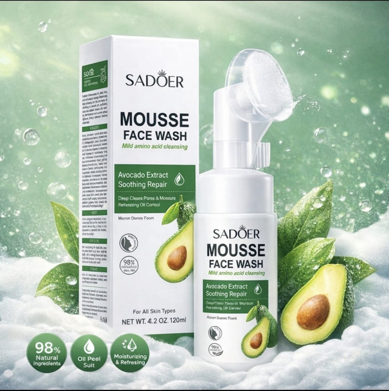 SADOER Avocado Mousse Face Wash