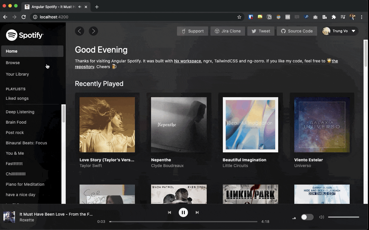 Angular Spotify Browse