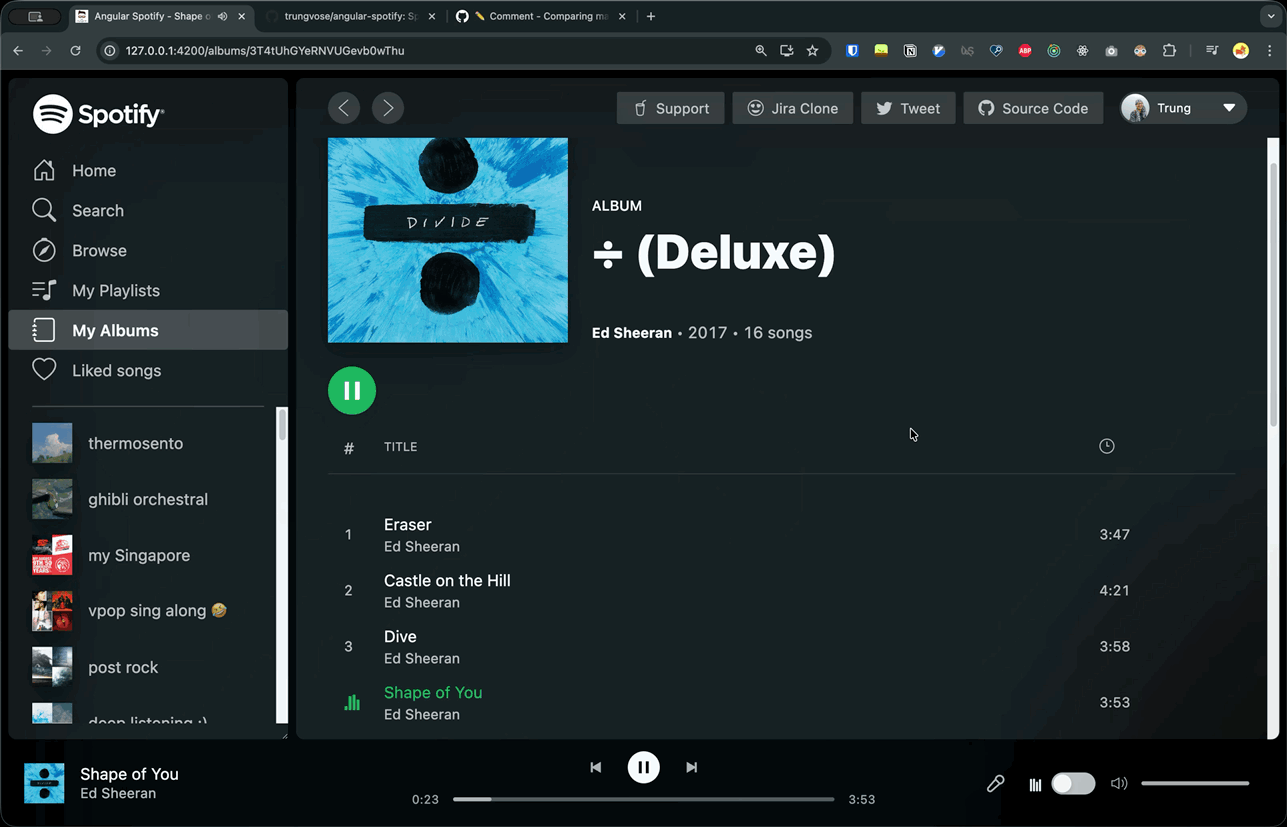 Angular Spotify Lyrics