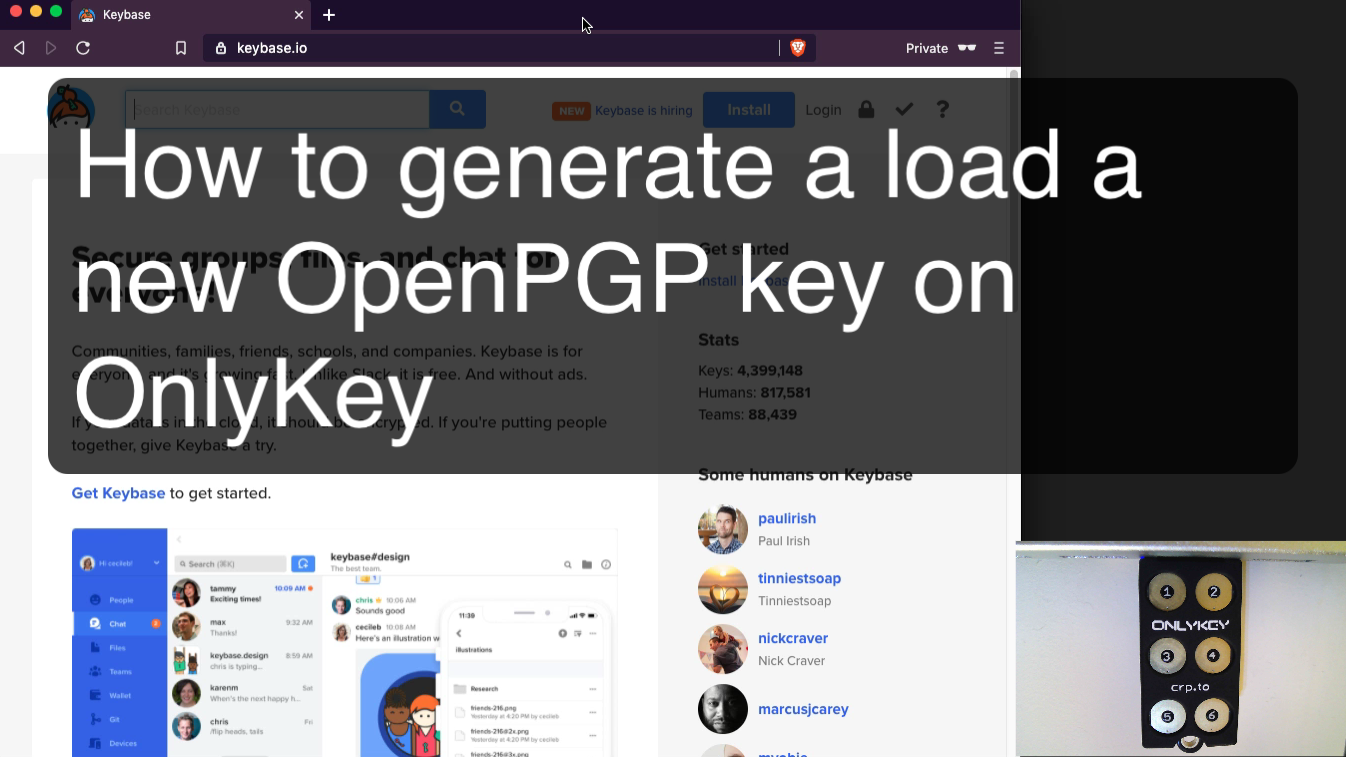 How-To: Generate and load a new OpenPGP key on OnlyKey