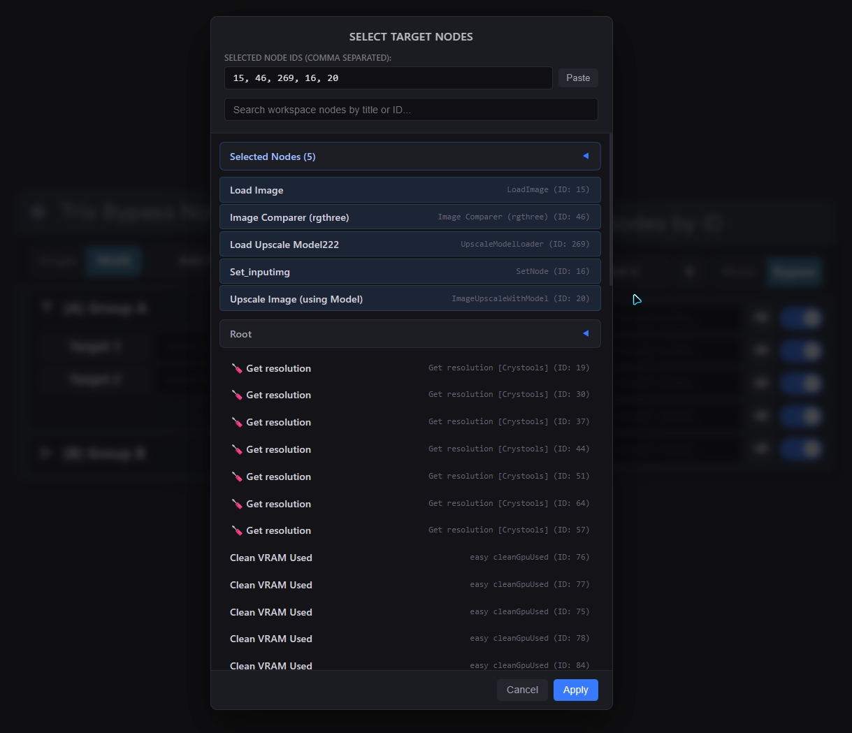Configured Target List