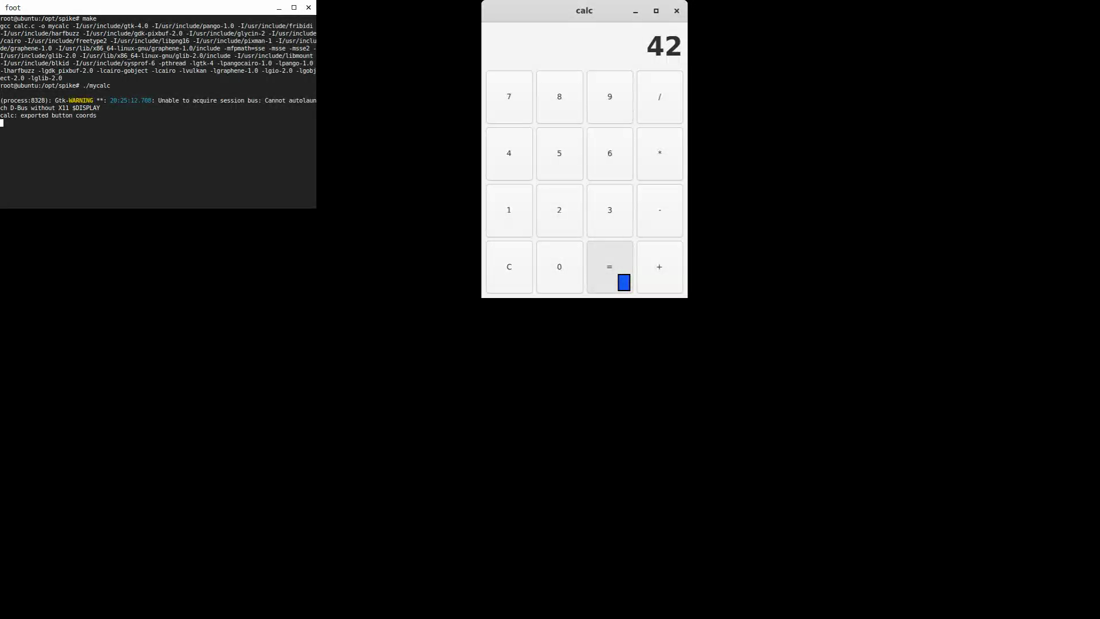 cursor on = with 42