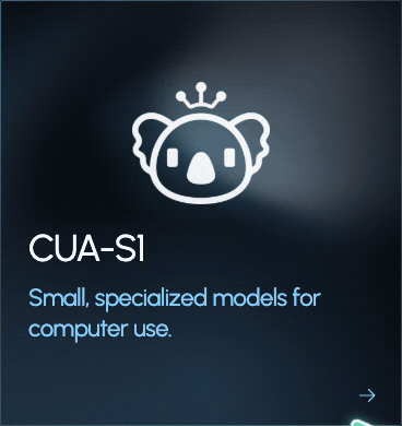 CUA-S1: small, specialized models for computer use.