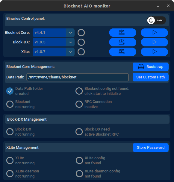 Blocknet AIO Monitor App