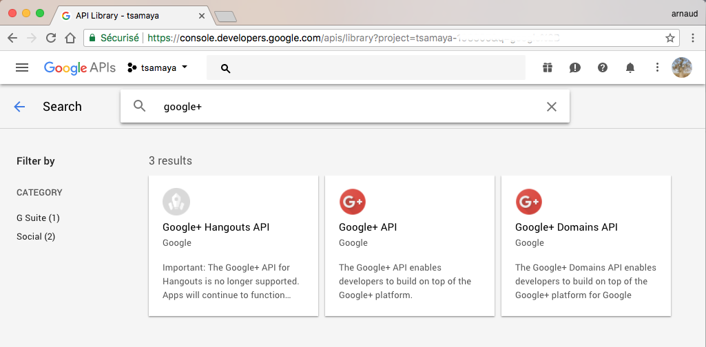 Google console