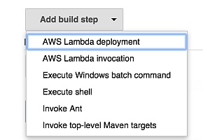 Jenkins Build Step menu