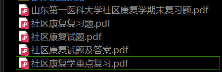社区康复学——期末备考资料，祝你不挂科-盘分享