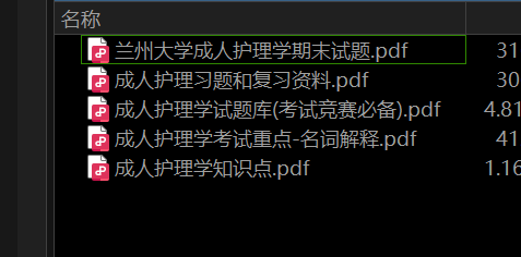 成人护理学——期末备考资料,祝你不挂科-盘分享