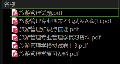 旅游管理学——期末备考资料，祝你不挂科-盘分享