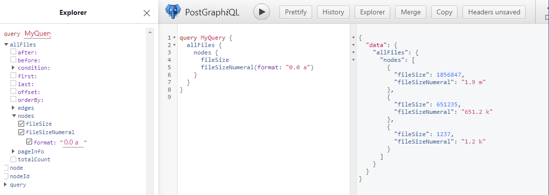 GraphiQL Screenshot