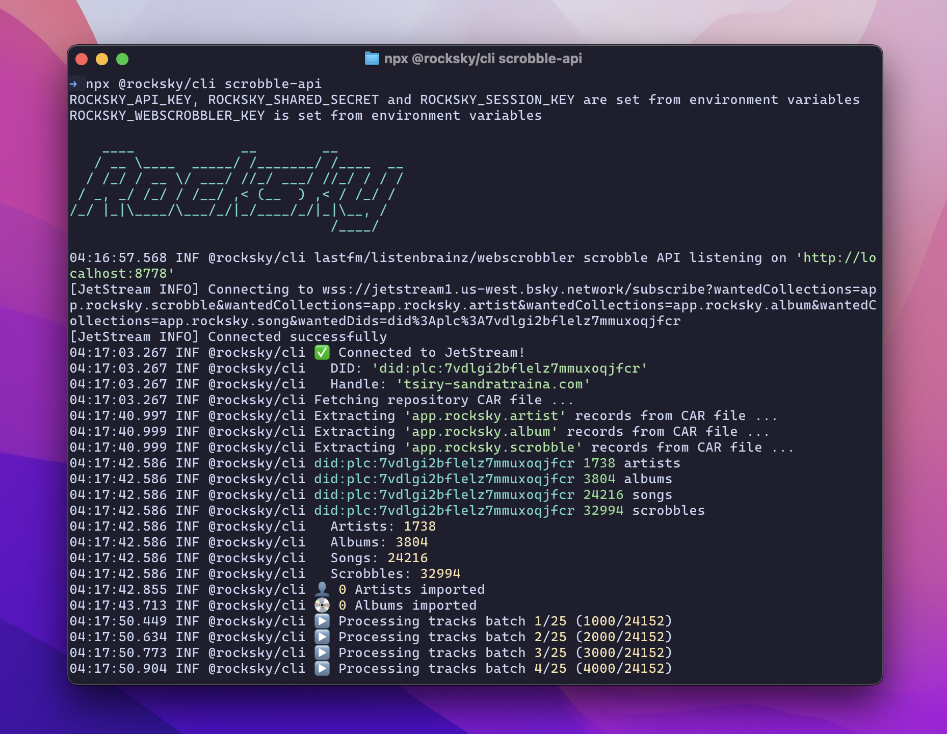 Rocksky CLI Preview