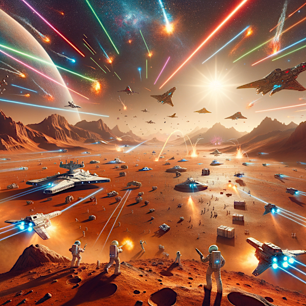 Mars telescope artwork