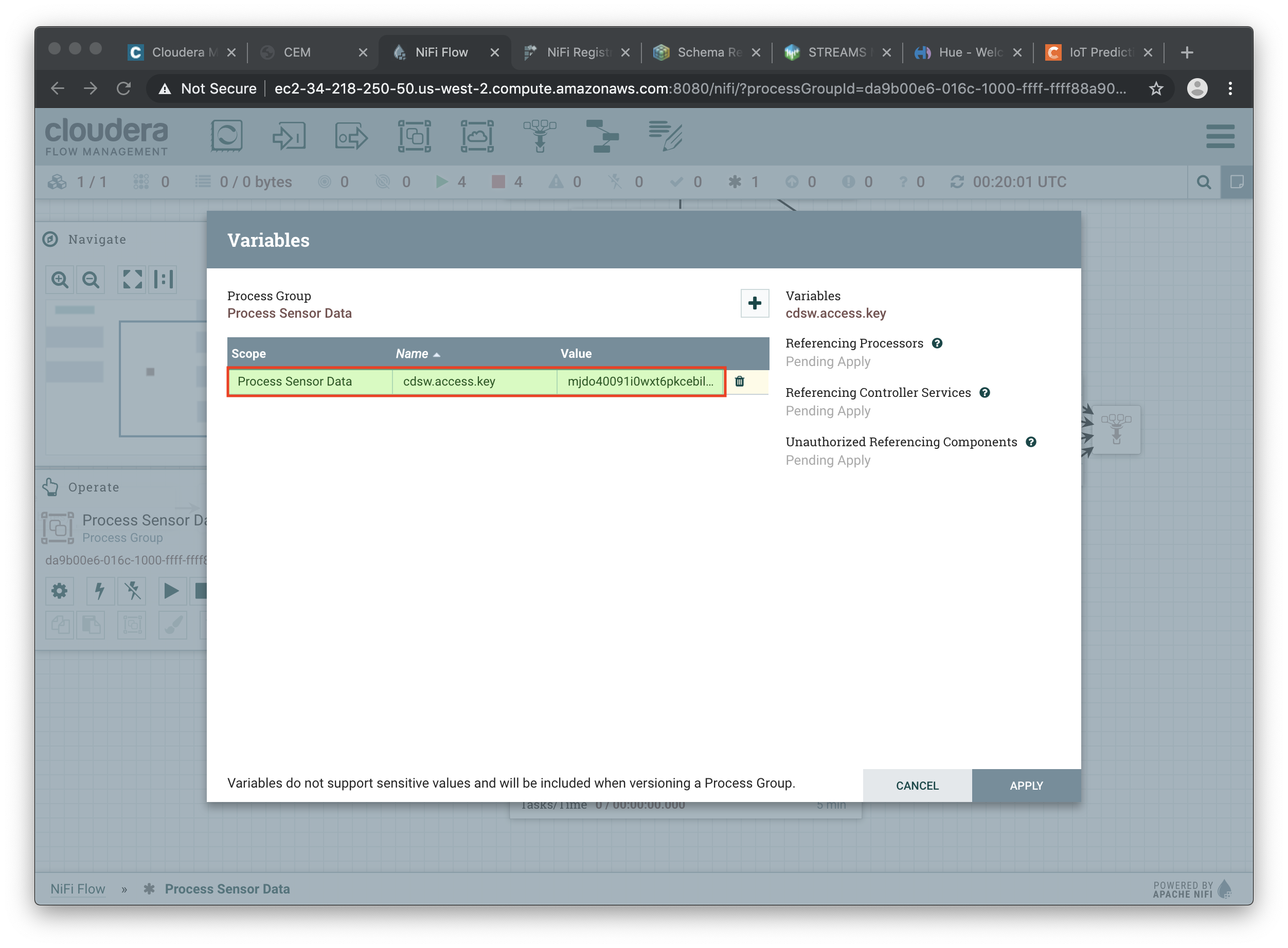 access key variable