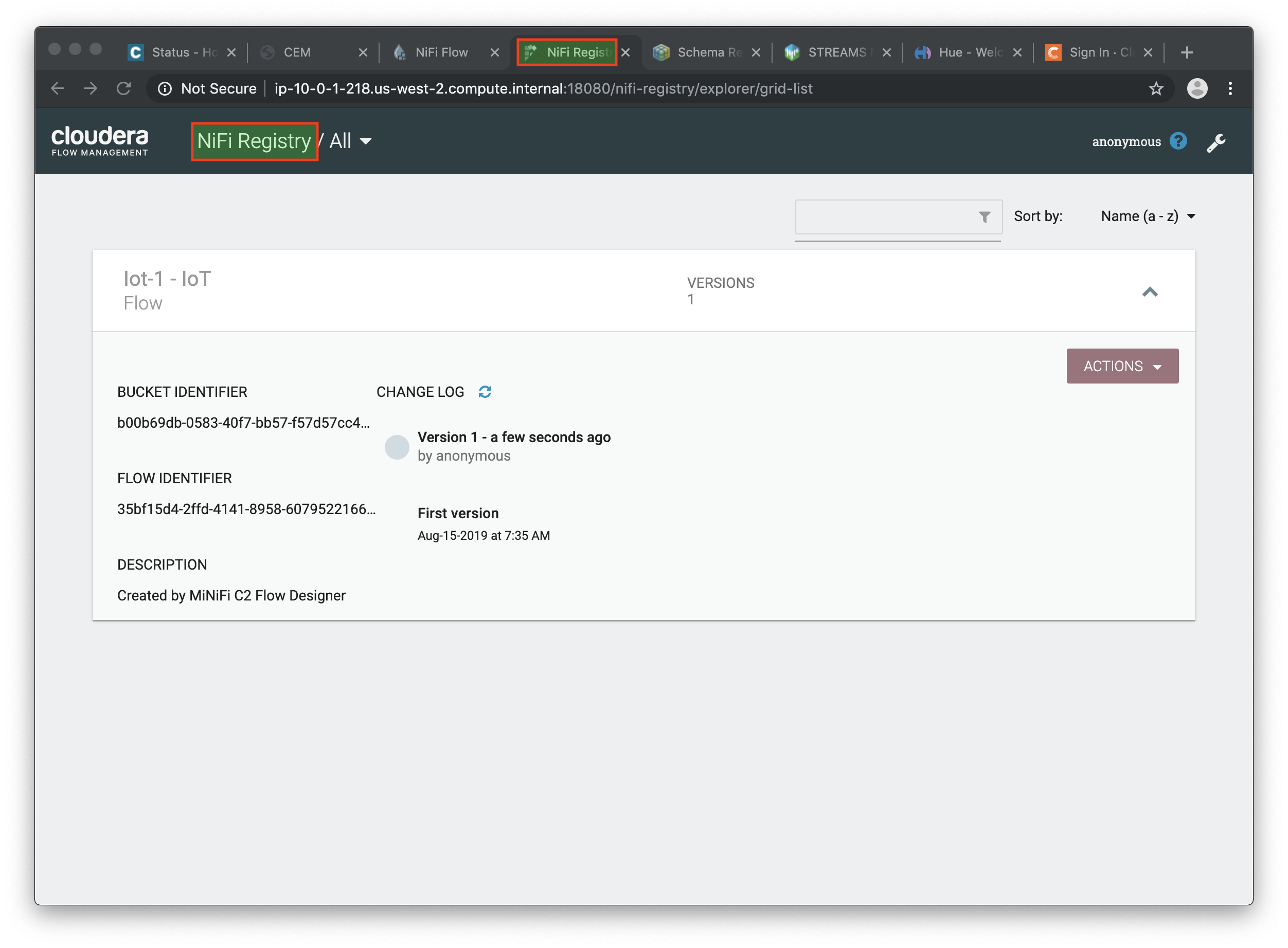 flow in nifi registry