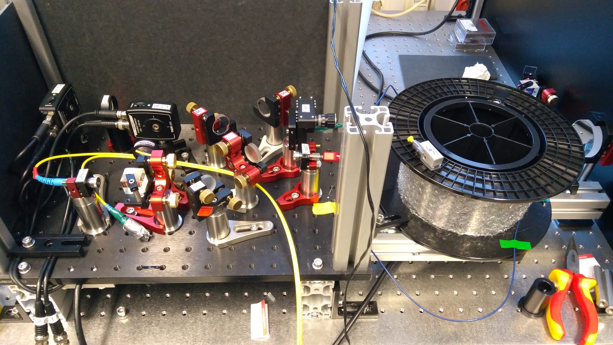 Test run: Beam splitter and photodiodes