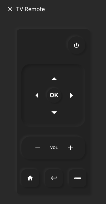 Remote card dark theme