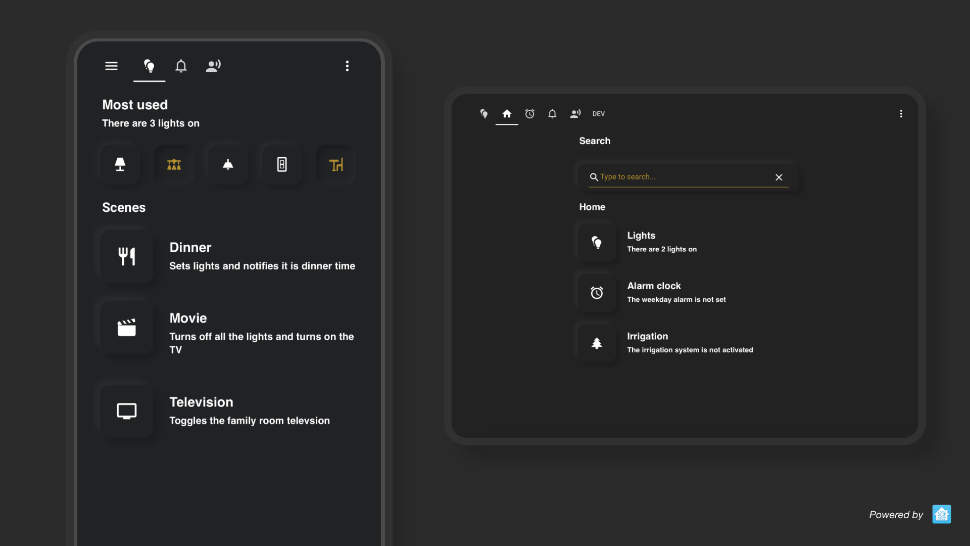 Lovelace Soft UI dark theme