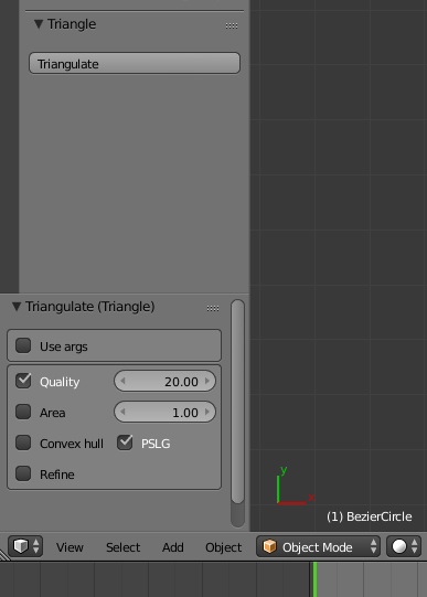 Triangle in Blender.