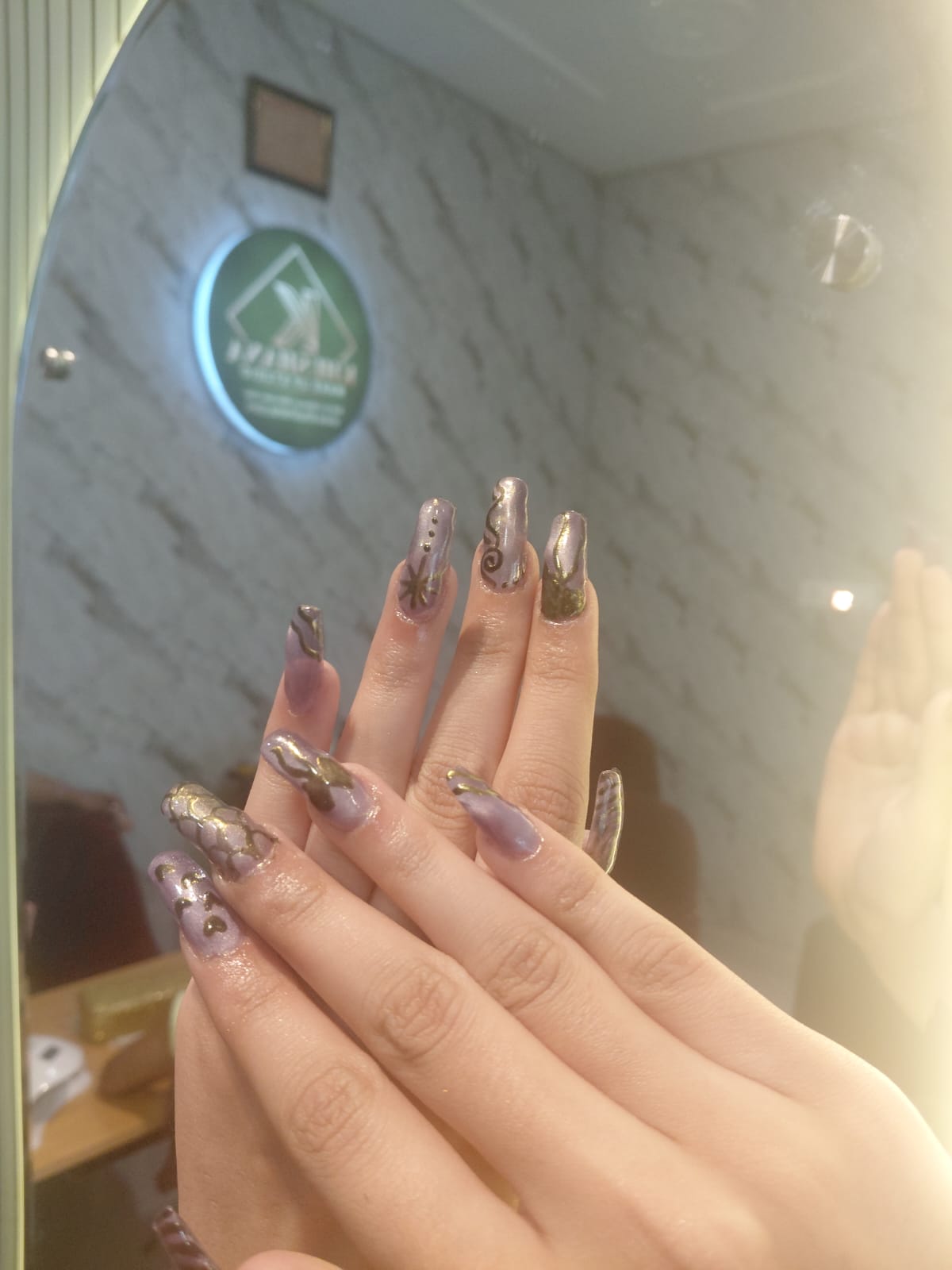 Luxury bridal nail extension gel extensions design artwork