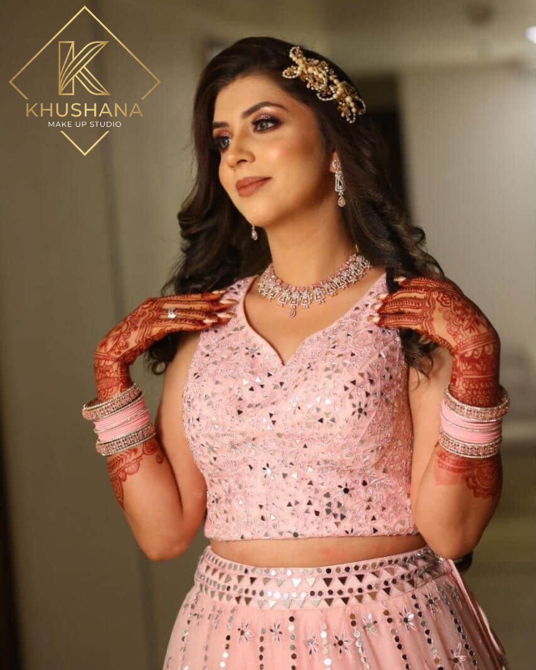 Bridal cosmetics makeover profile look by Khushana Studio Jammu