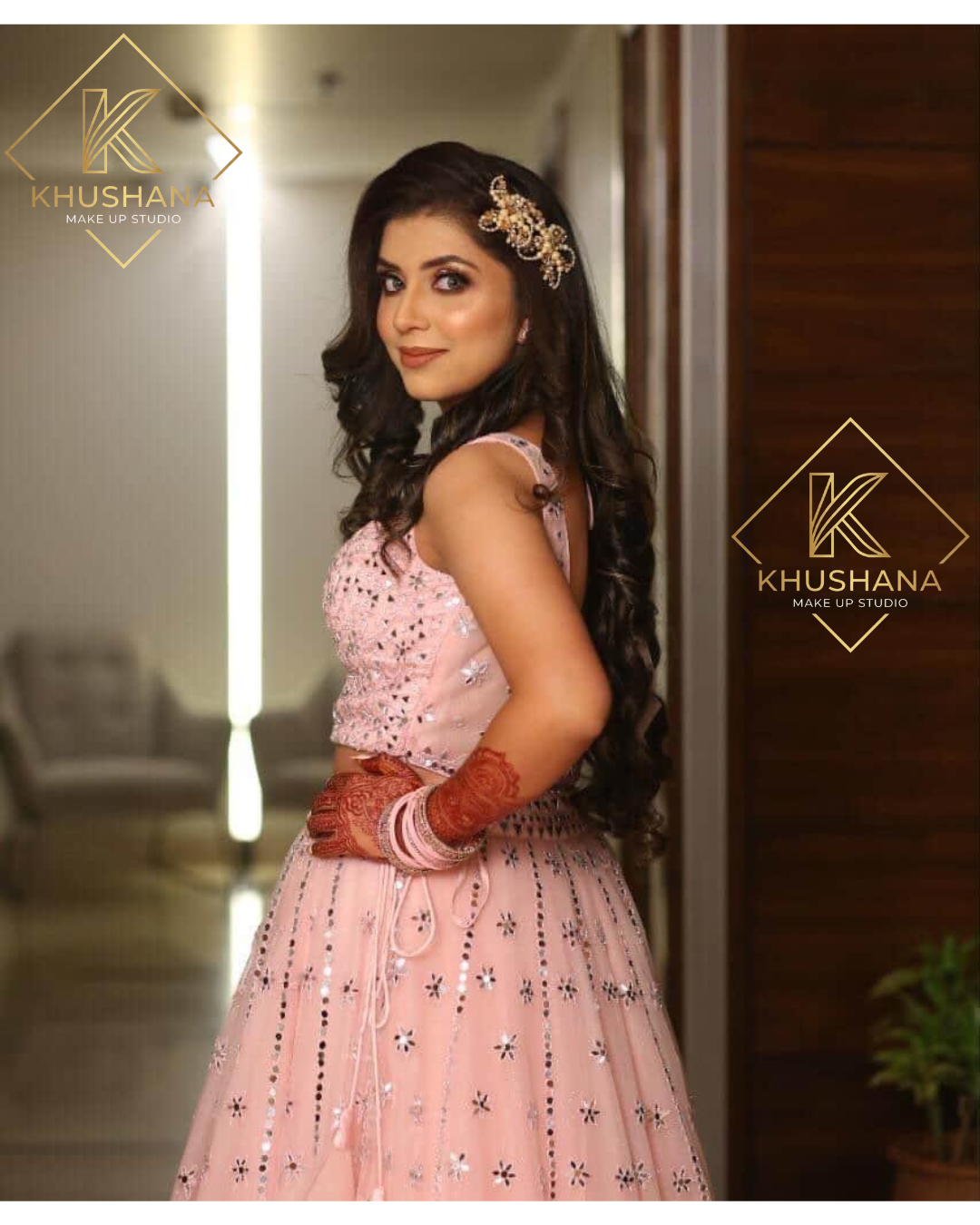Premium airbrush wedding cosmetics layout by Khushana