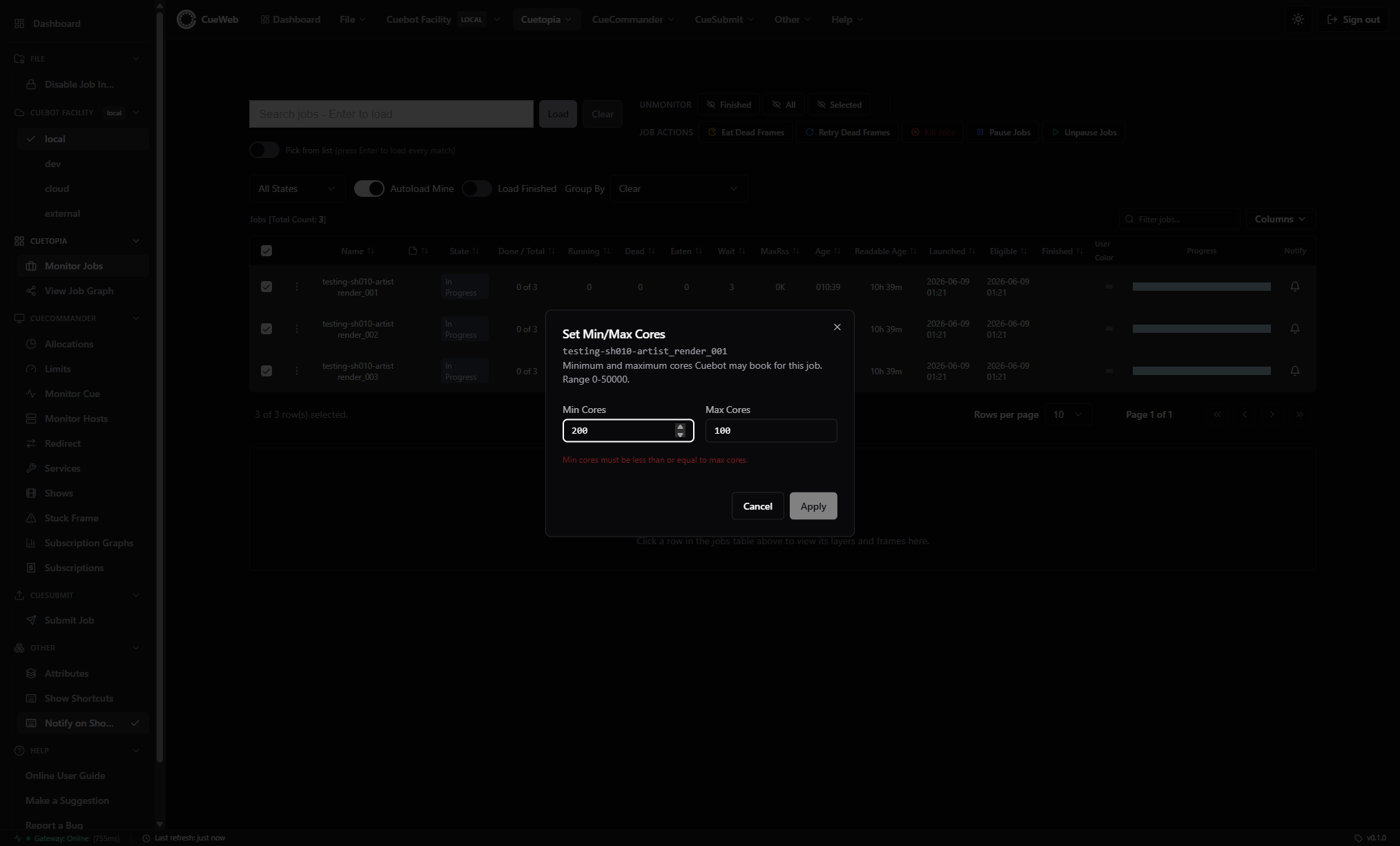 dialog dark