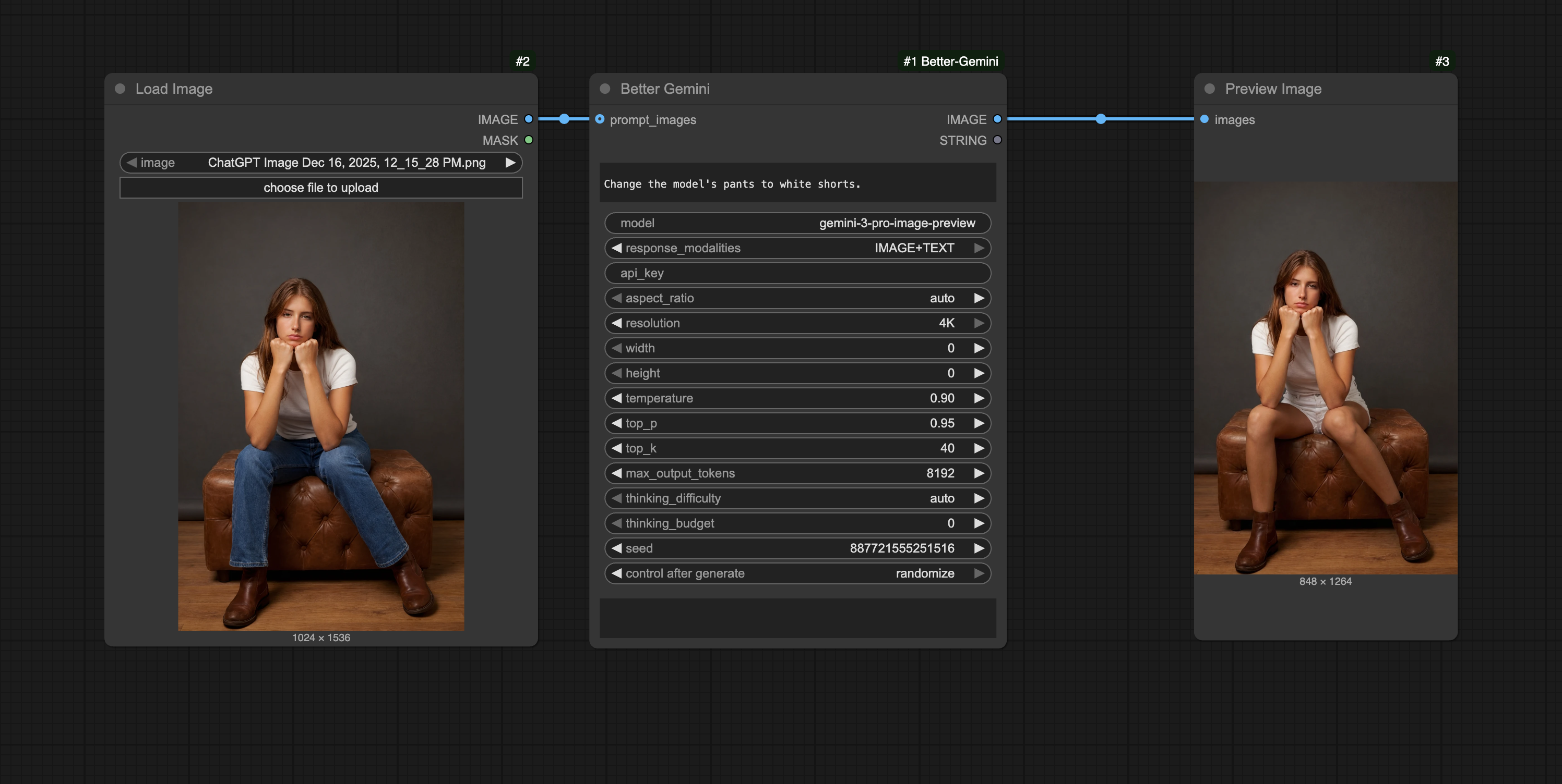 Better Gemini example workflow