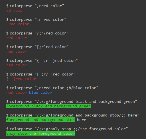 colored terminal example