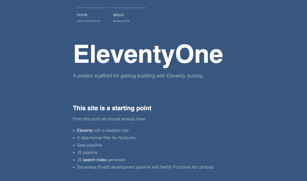 Eleventy screenshot