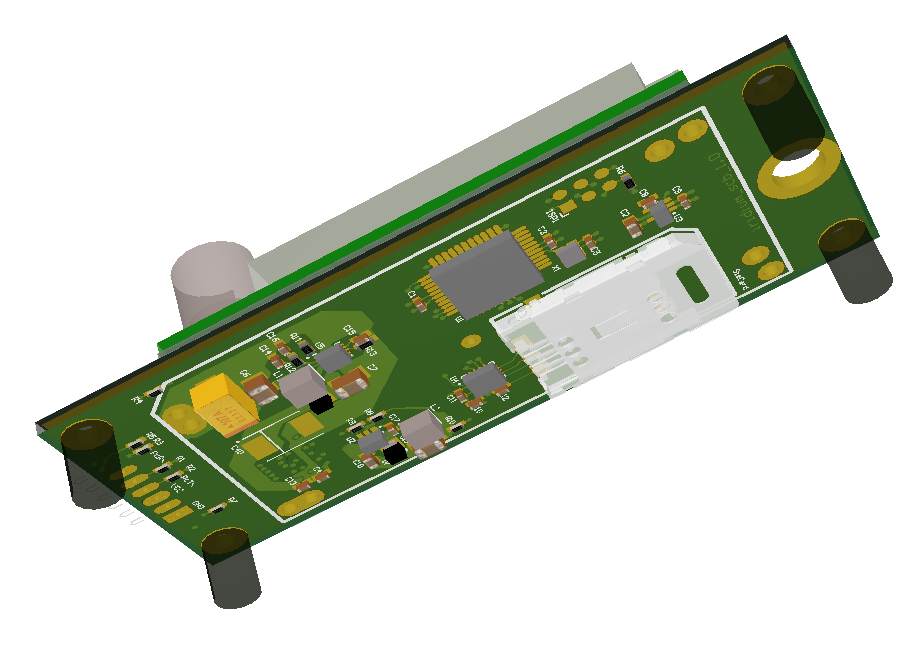 Render of Iridium Carrier Board