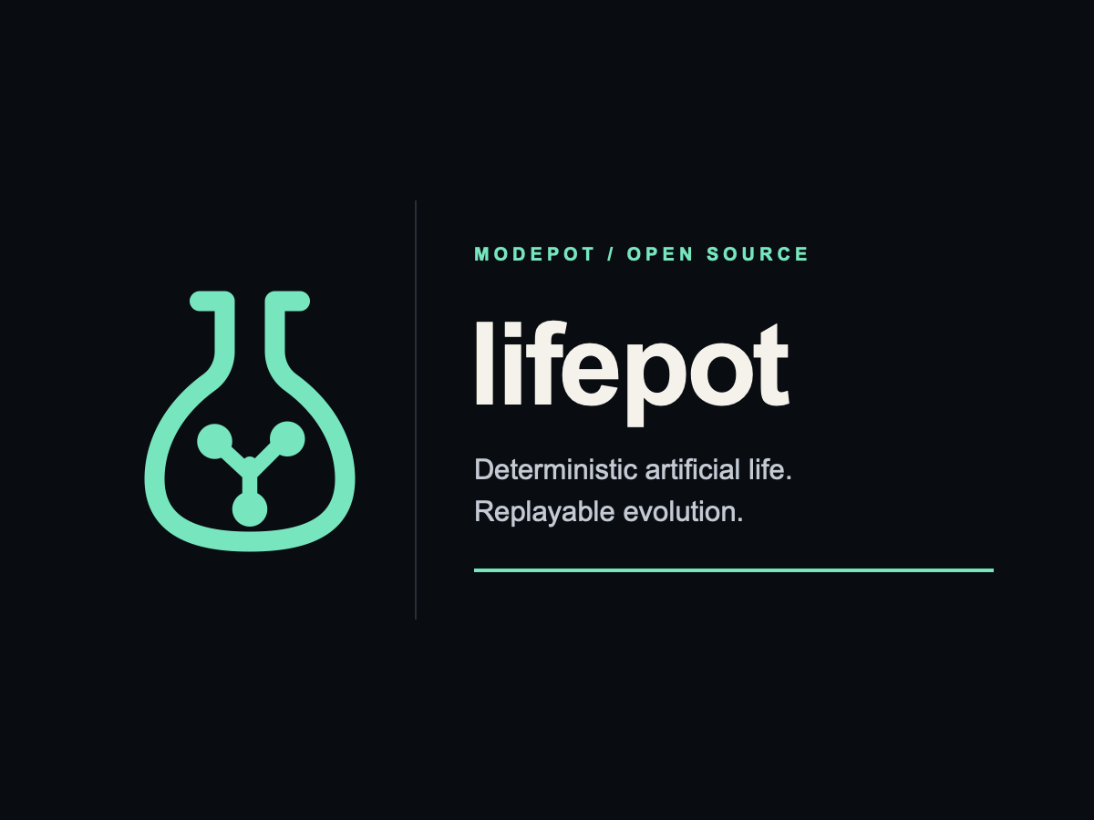 LifePot — deterministic artificial life with replayable evolution