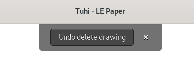 the Undo delete dialog