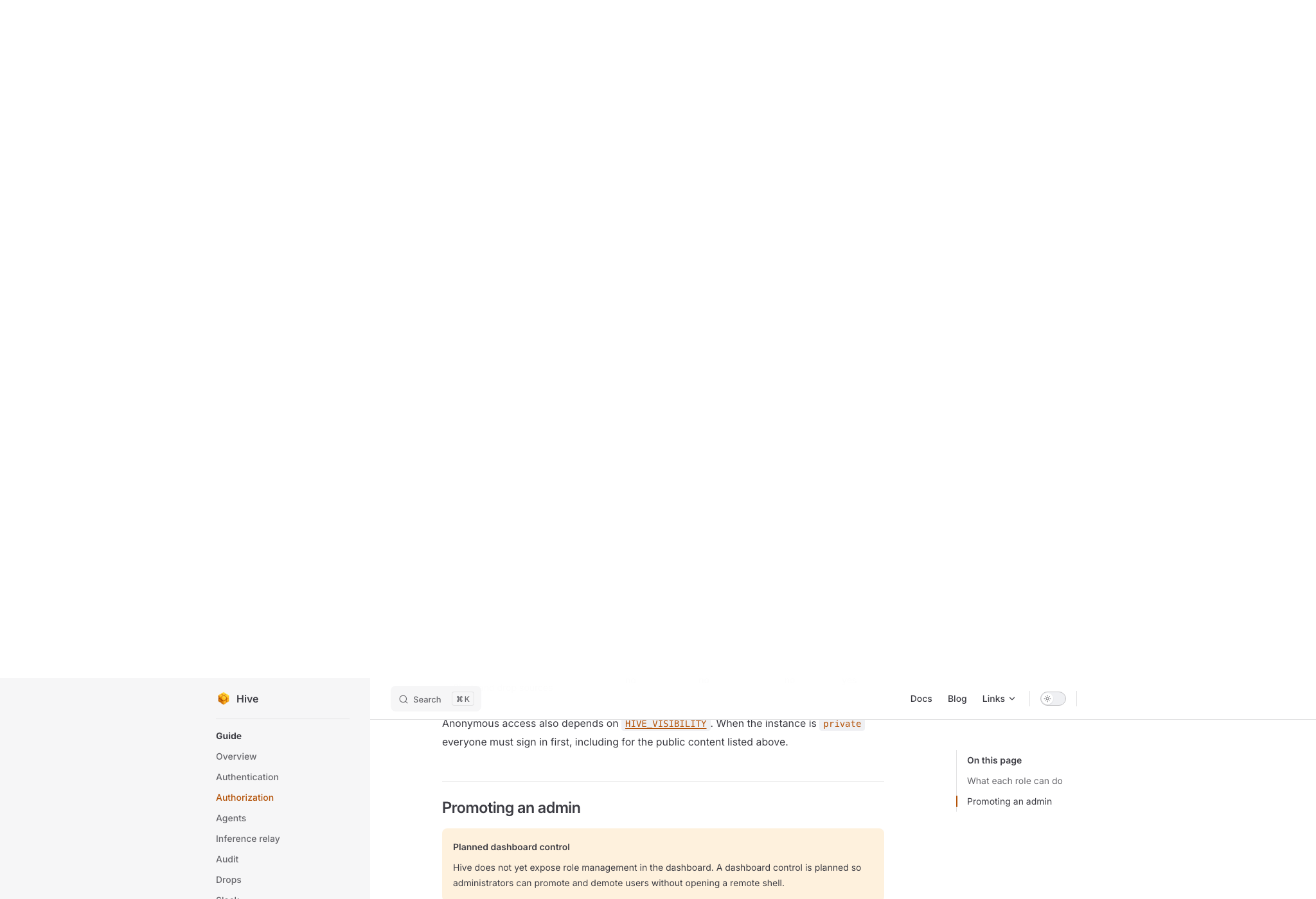 Authorization admin guidance