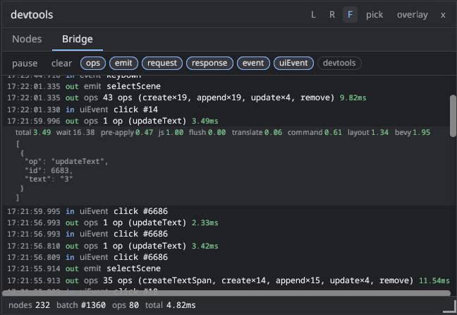 Devtools bridge