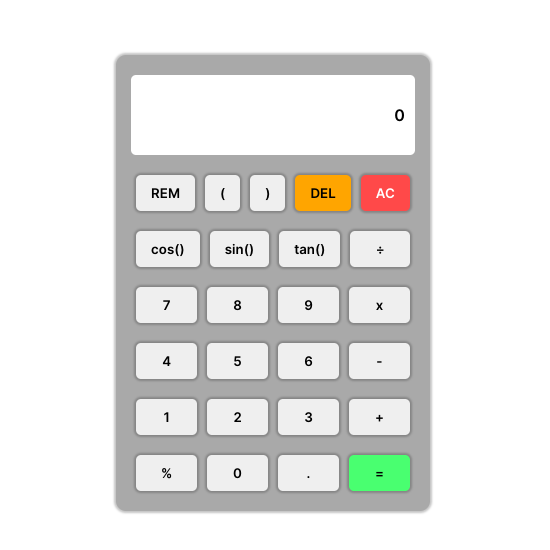 the screenshot of the calculator