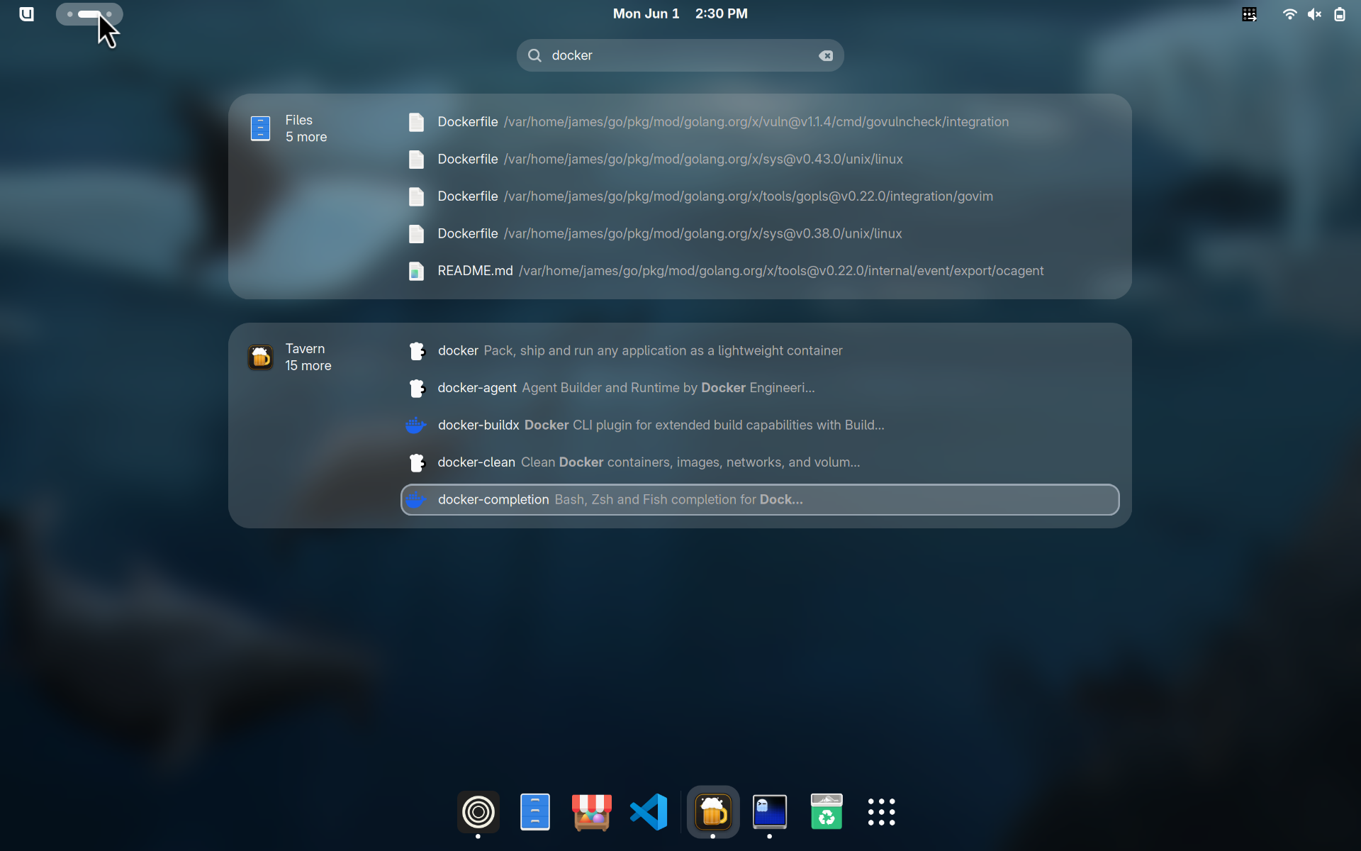 GNOME search