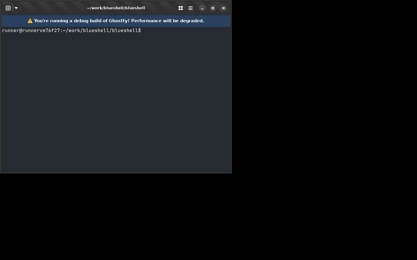 BlueShell in dark mode