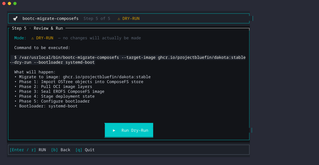 bootc-migrate-composefs TUI wizard