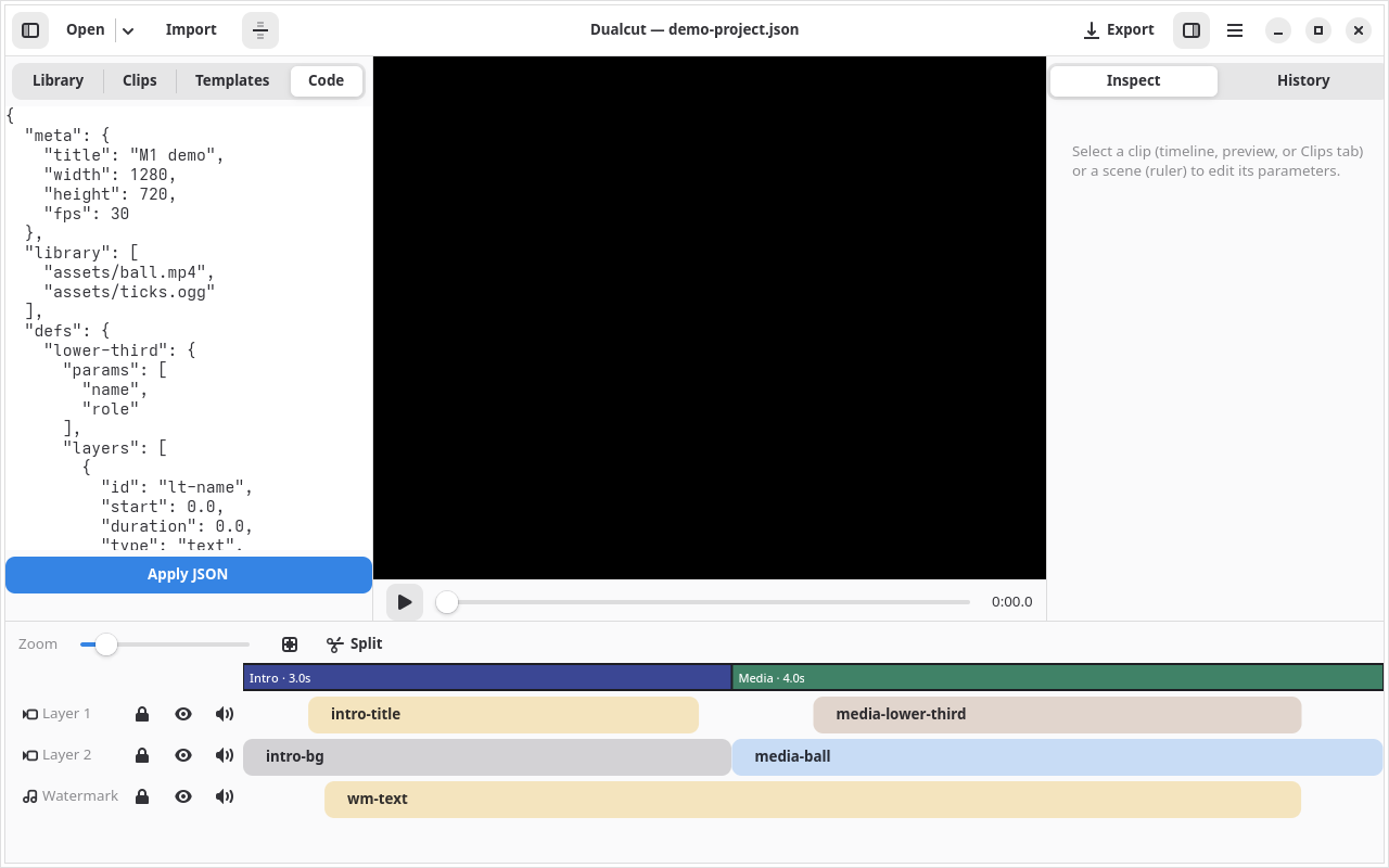 Code view