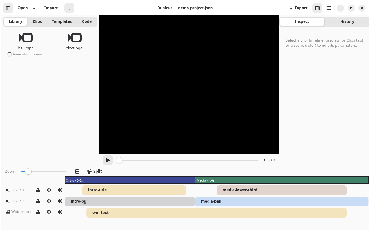 Editor overview