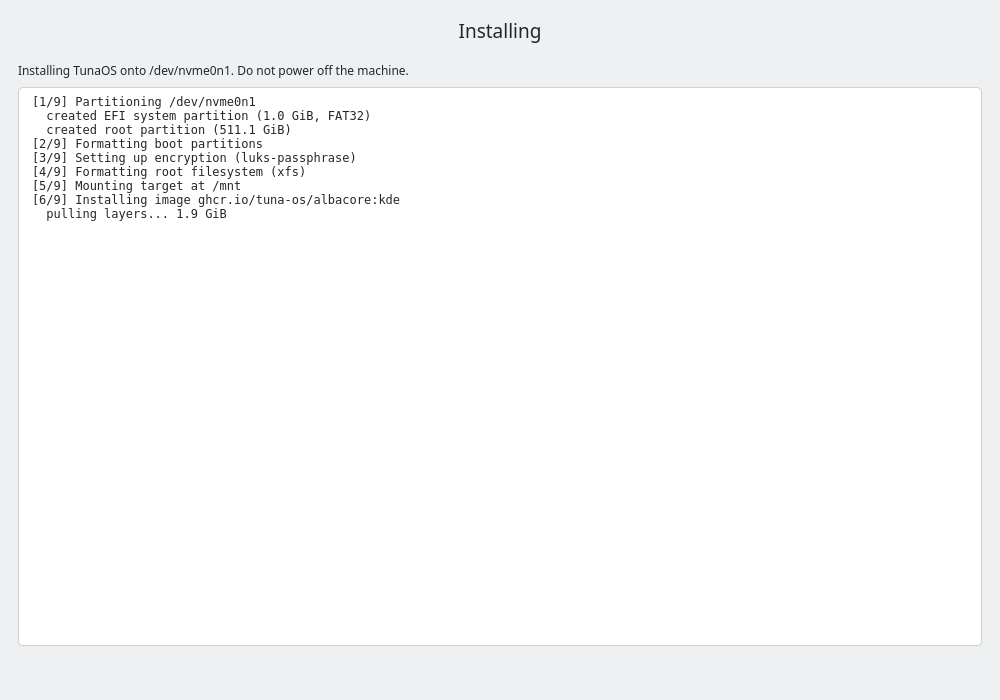 Installing
