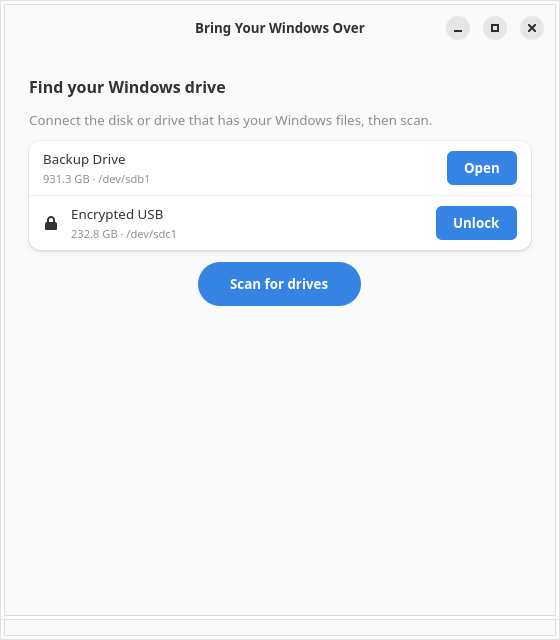 Bring Windows over