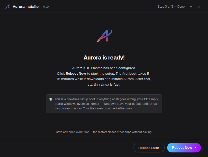 Aurora done