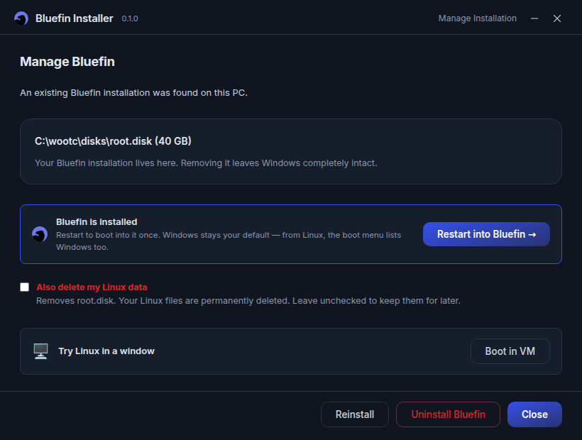 Bluefin manage