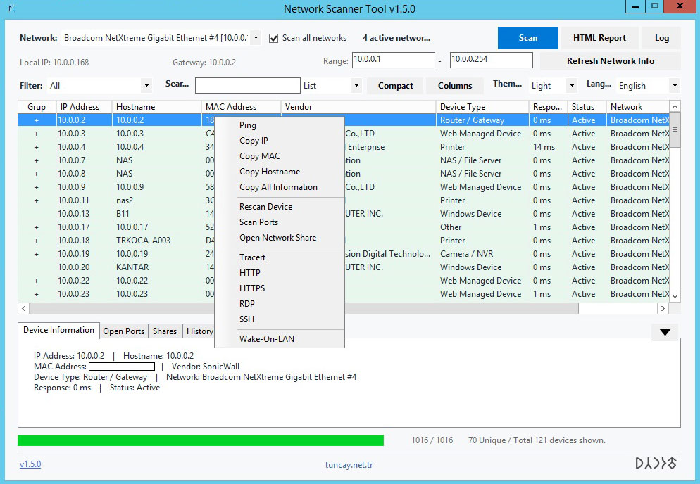 Network Scanner Tool - English