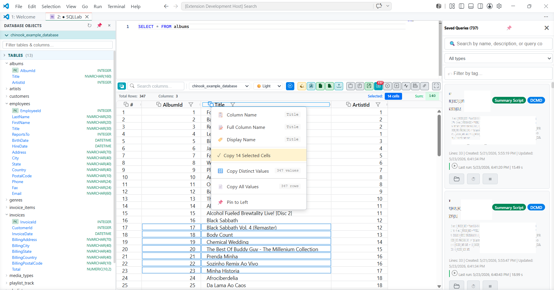 SQLLab — Saved Queries Dashboard with Multi-Script Execution