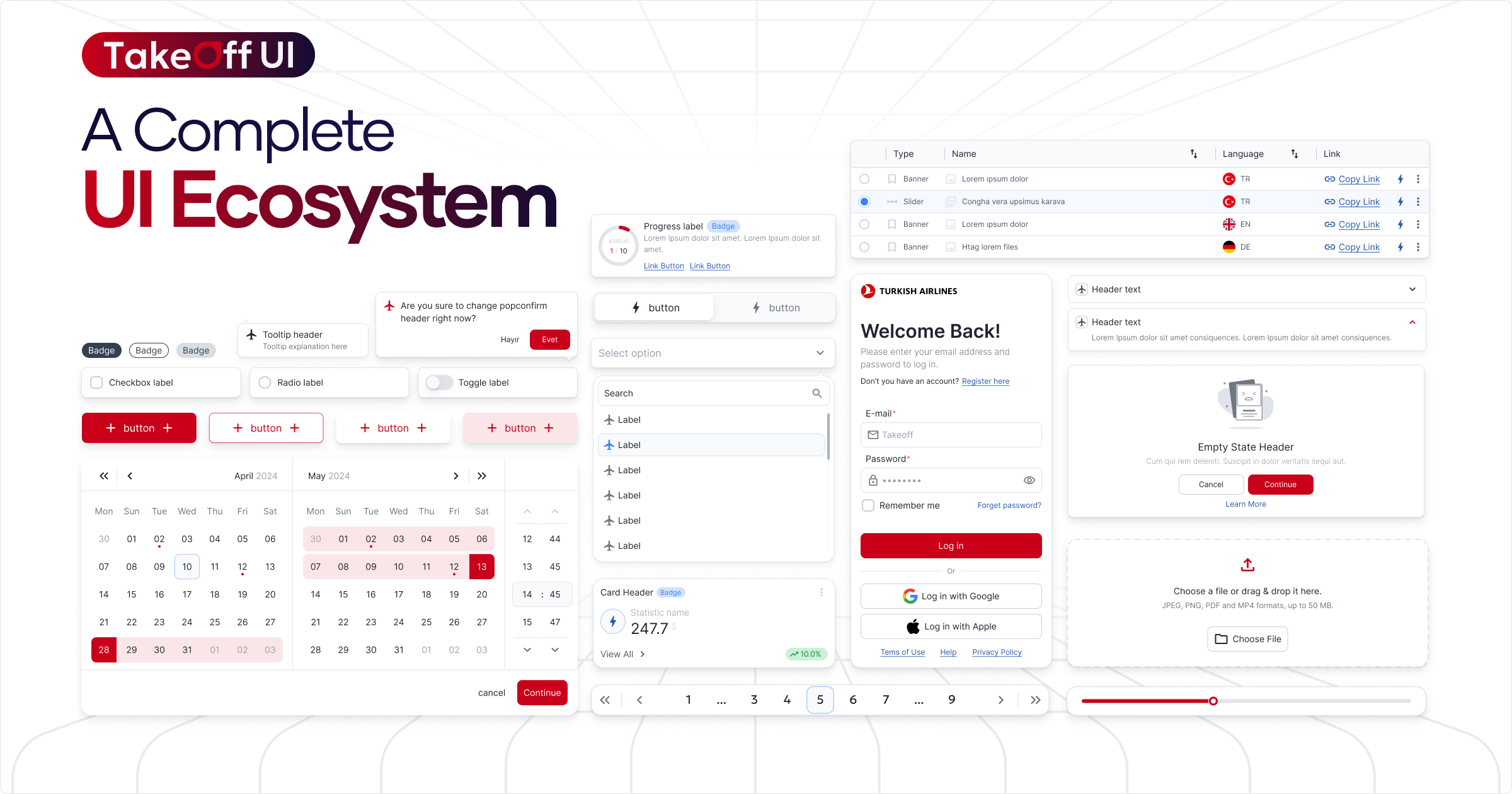 Takeoff UI Hero