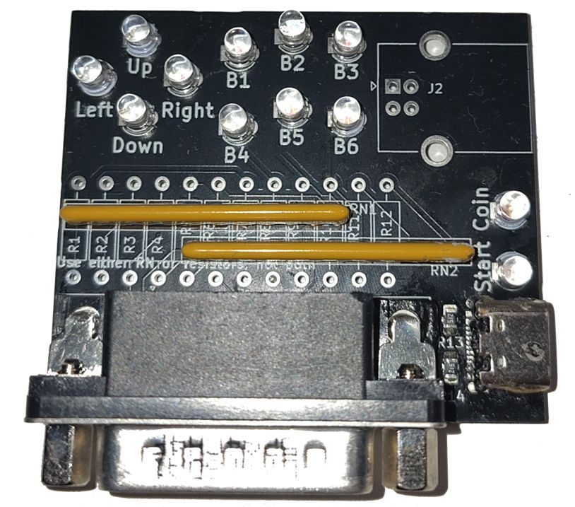 Neogeo controller tester, from the project README