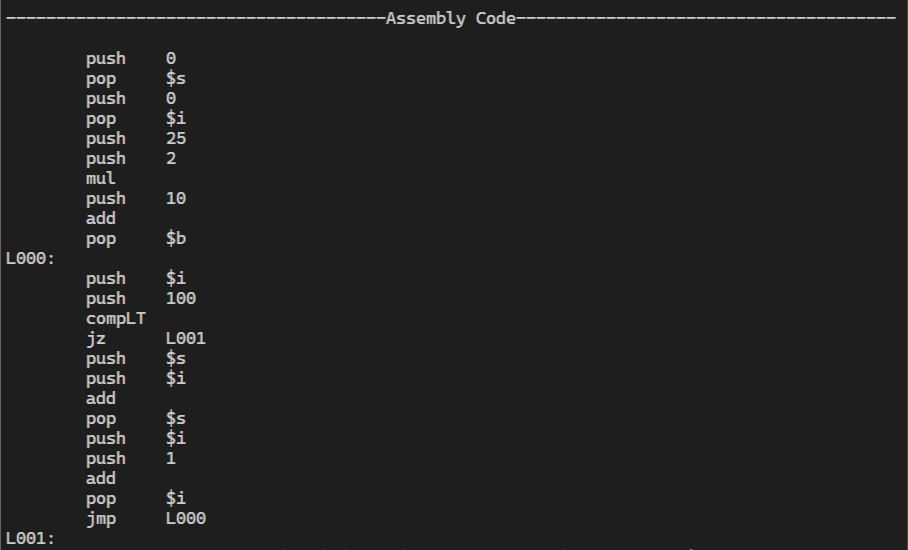 Assembly code